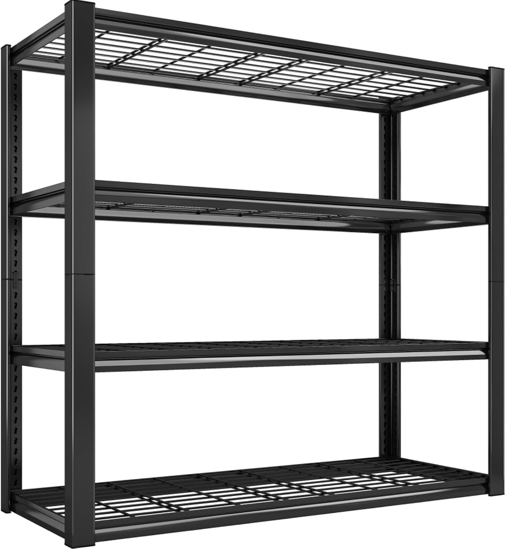 REIBII 40" W Storage Shelves with Wire Mesh Panels for Garage Organization