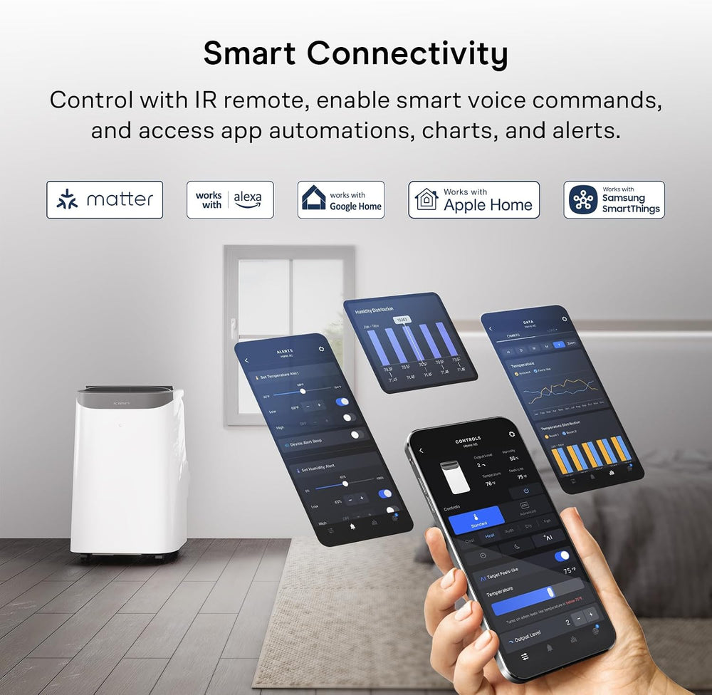 AC Infinity Smart Portable Air Conditioner 5-in-1, All-Season Cool & Heat