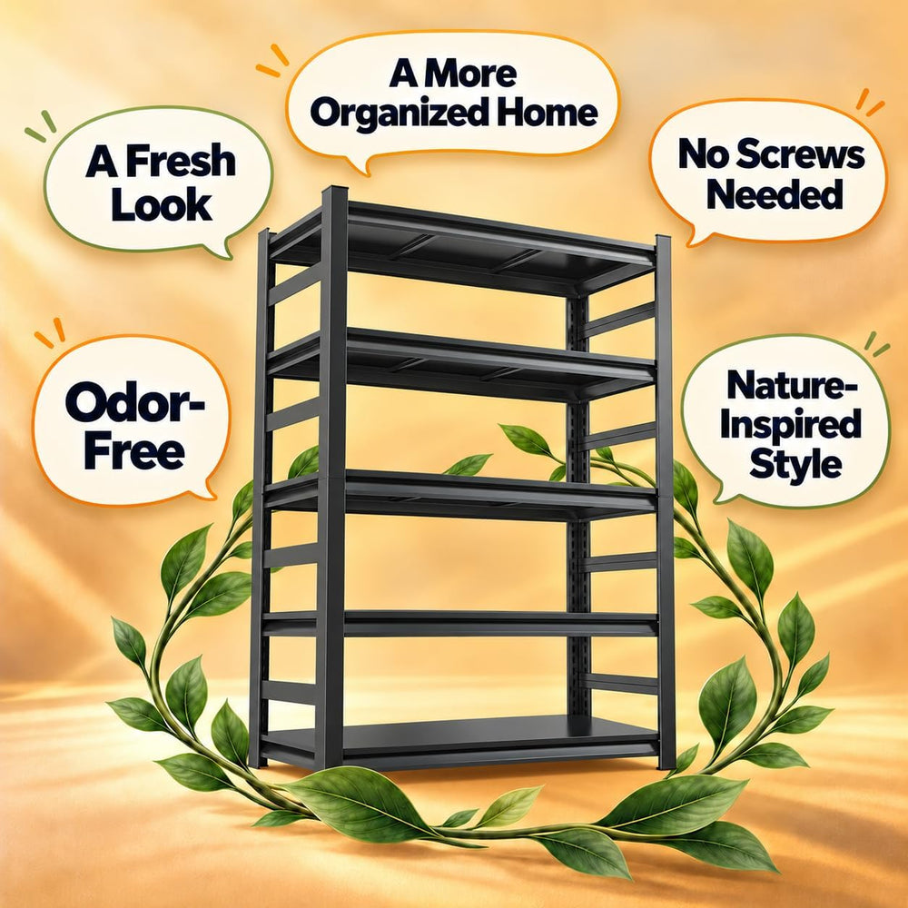 Metal Book Shelf Adjustable Heavy Duty Bookshelf with Tool-Free Assembly
