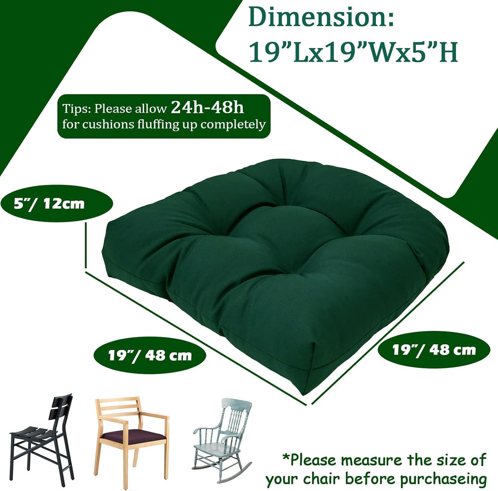 MTMR 2Pcs Outdoor Chair Cushions, Patio Furniture Seat Pads, Waterproof