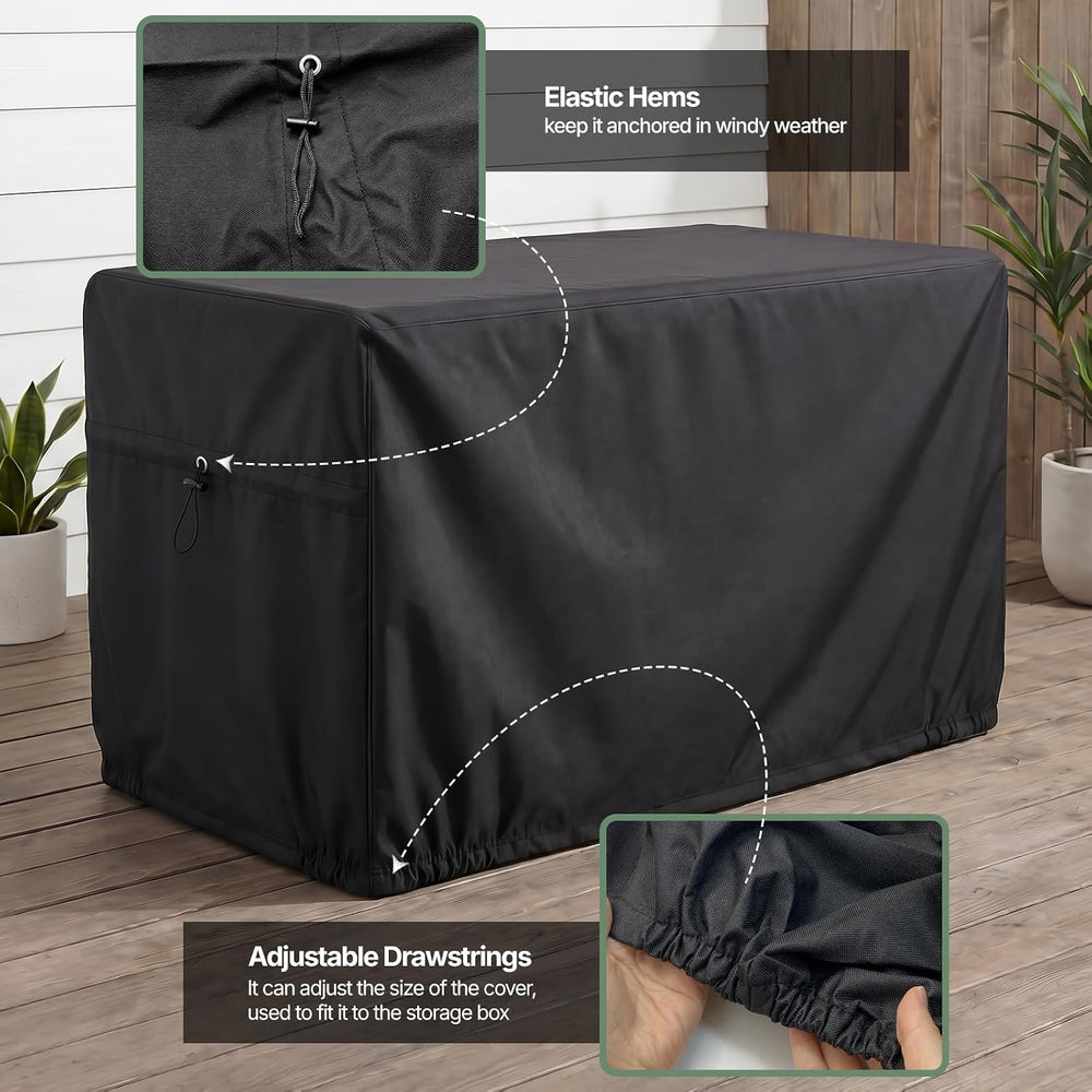 Deck Box Cover Waterproof,Patio Storage Box Cover 63"Lx30"Wx28"H