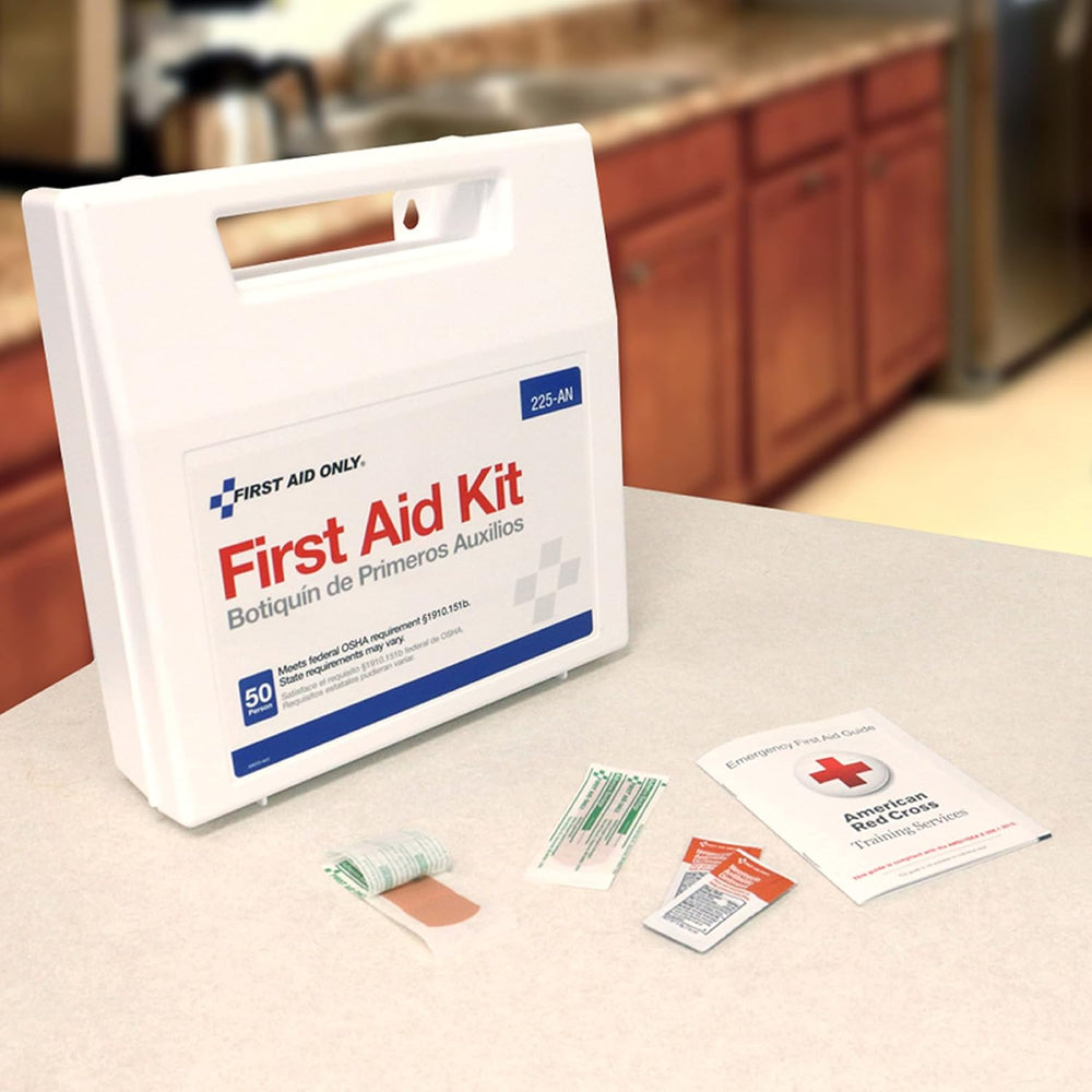 First Aid Only 225-AN 50-Person OSHA-Compliant First Aid Kit, Emergency First...