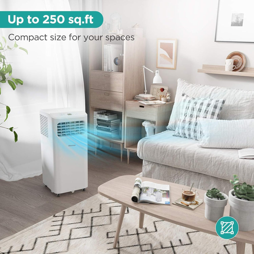Hisense Portable Air Conditioner 6,000 BTU Cooling Dehumidifier Fan for Small...