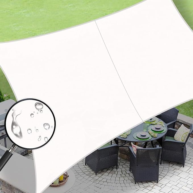 LOVE STORY Rectangle 4'x8' Waterproof Sun Shade Sail Canopy UV Block ...