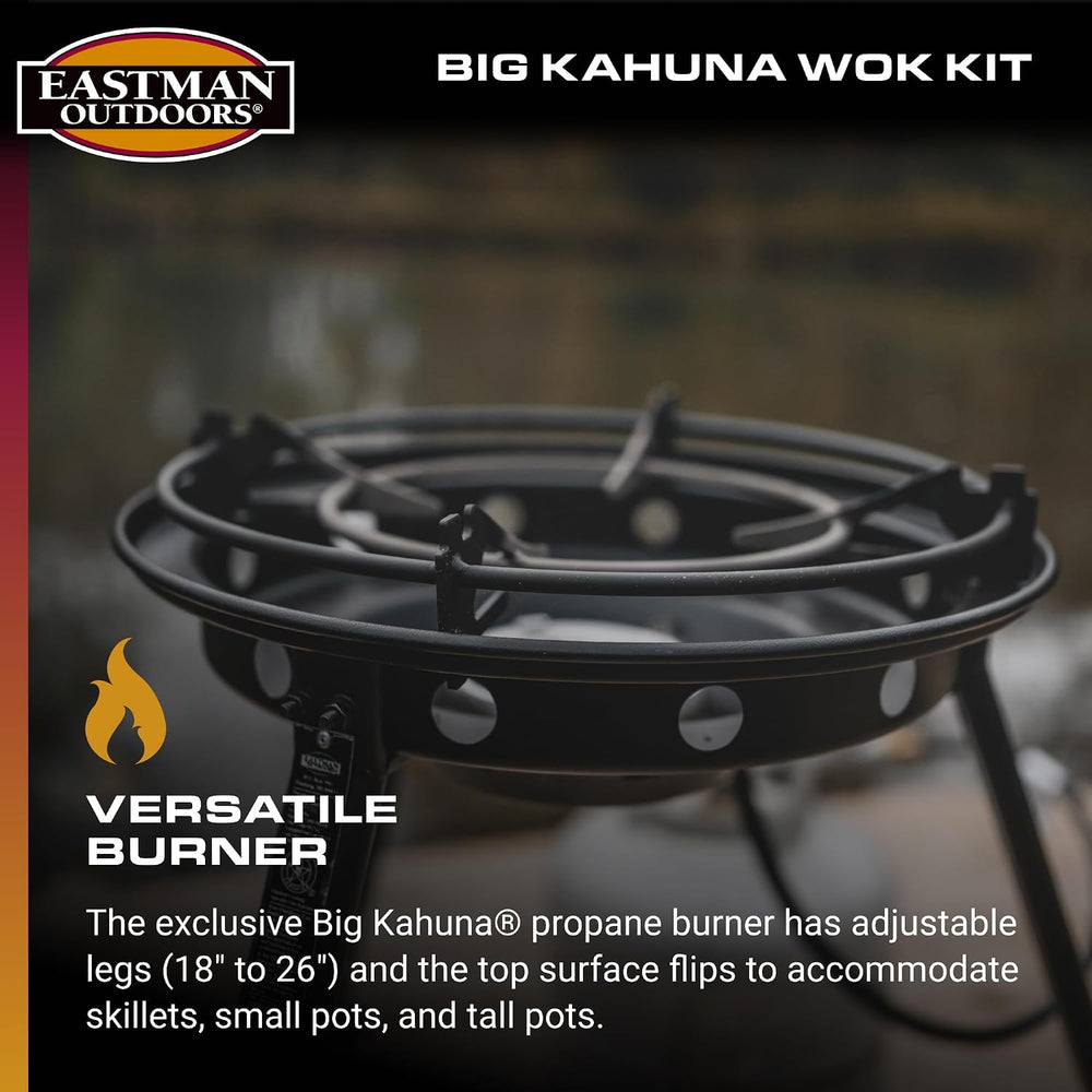 Eastman Outdoors 37212 Outdoor Gourmet 22 Inch Carbon Steel Wok Kit,Black &am...