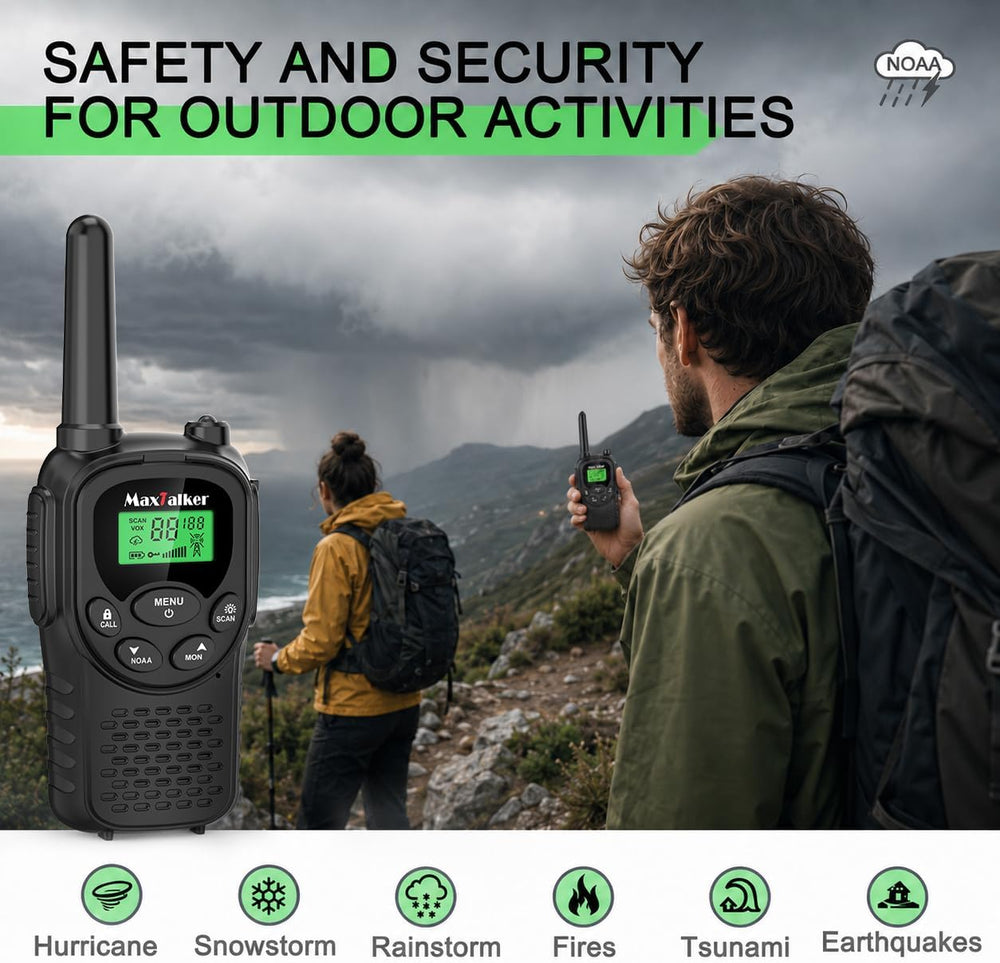Walkie Talkies Long Range for Adults, Rechargeable FRS Two-Way Radio, 2Pack
