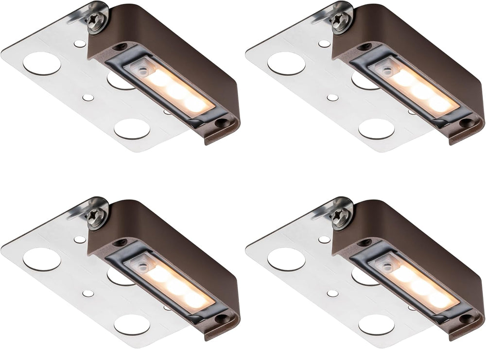 Low Voltage LED Step Lights 4 Pack, 4 Inch Outdoor Landscape Lighting for Dec...