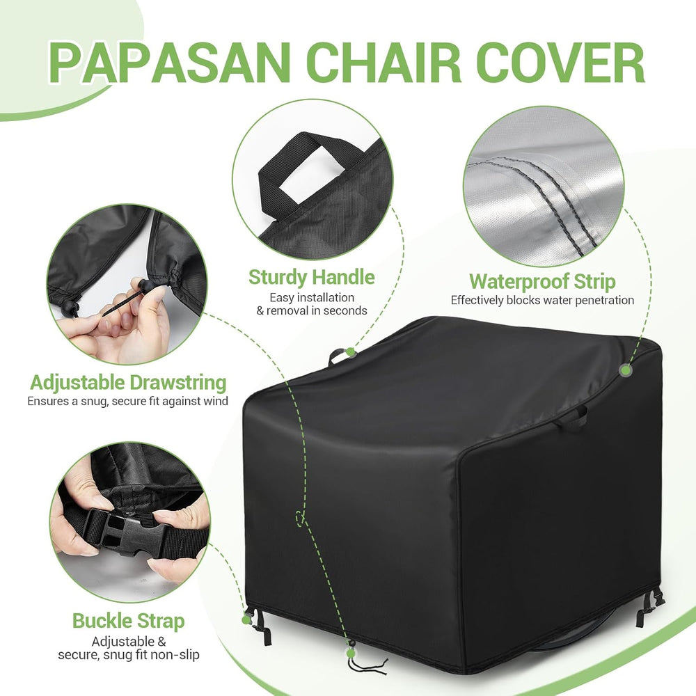 Papasan Chair Cover Waterproof-41 Inch, Rocking&Rattan Wicker Cover