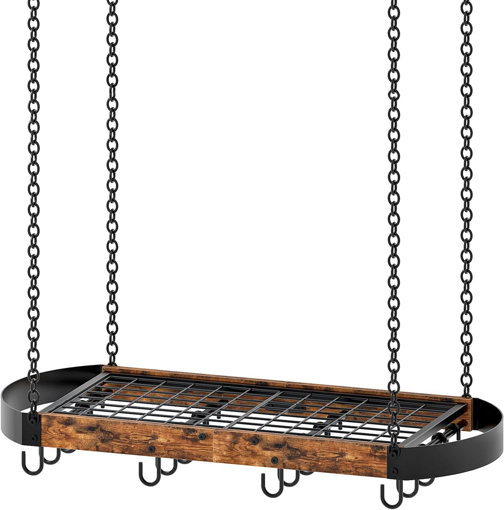 CHOEZON 31.7-Inch Hanging Pot Rack, Space-Saving Pot Hanger for Kitchen, Ceil...