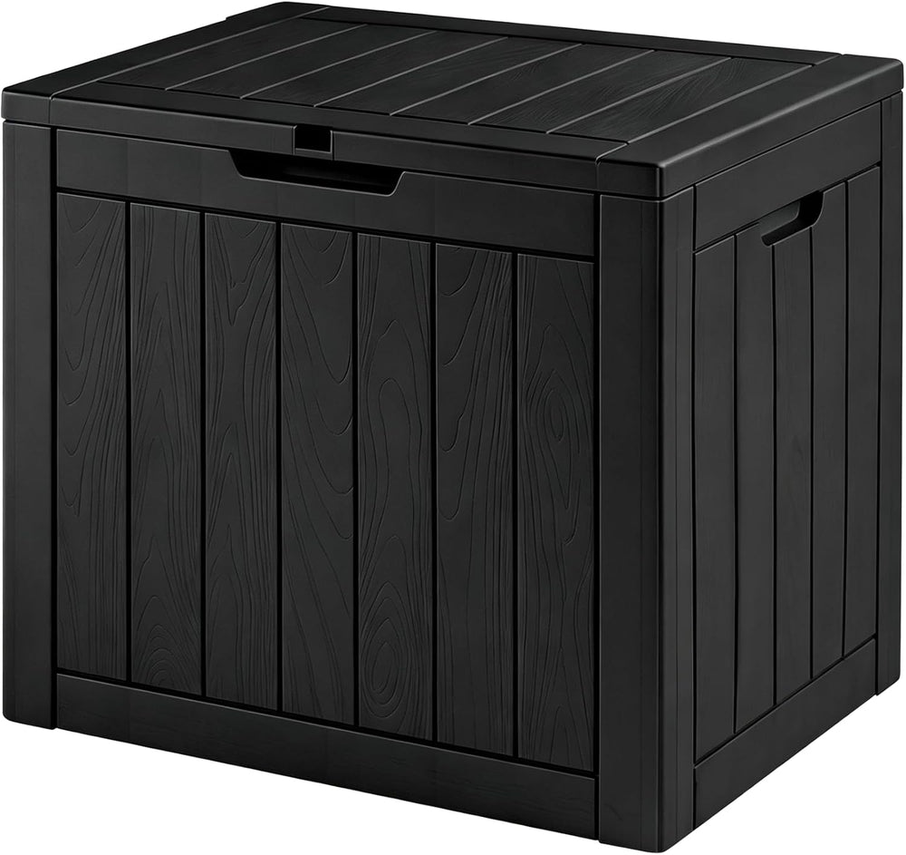30 Gallon Outdoor Storage Box, Waterproof Resin Deck Box with Side Handles, L...