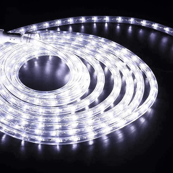 50ft 360 LED Rope Lights Outdoor, Connectable and Flexible Tube Lights with 8...