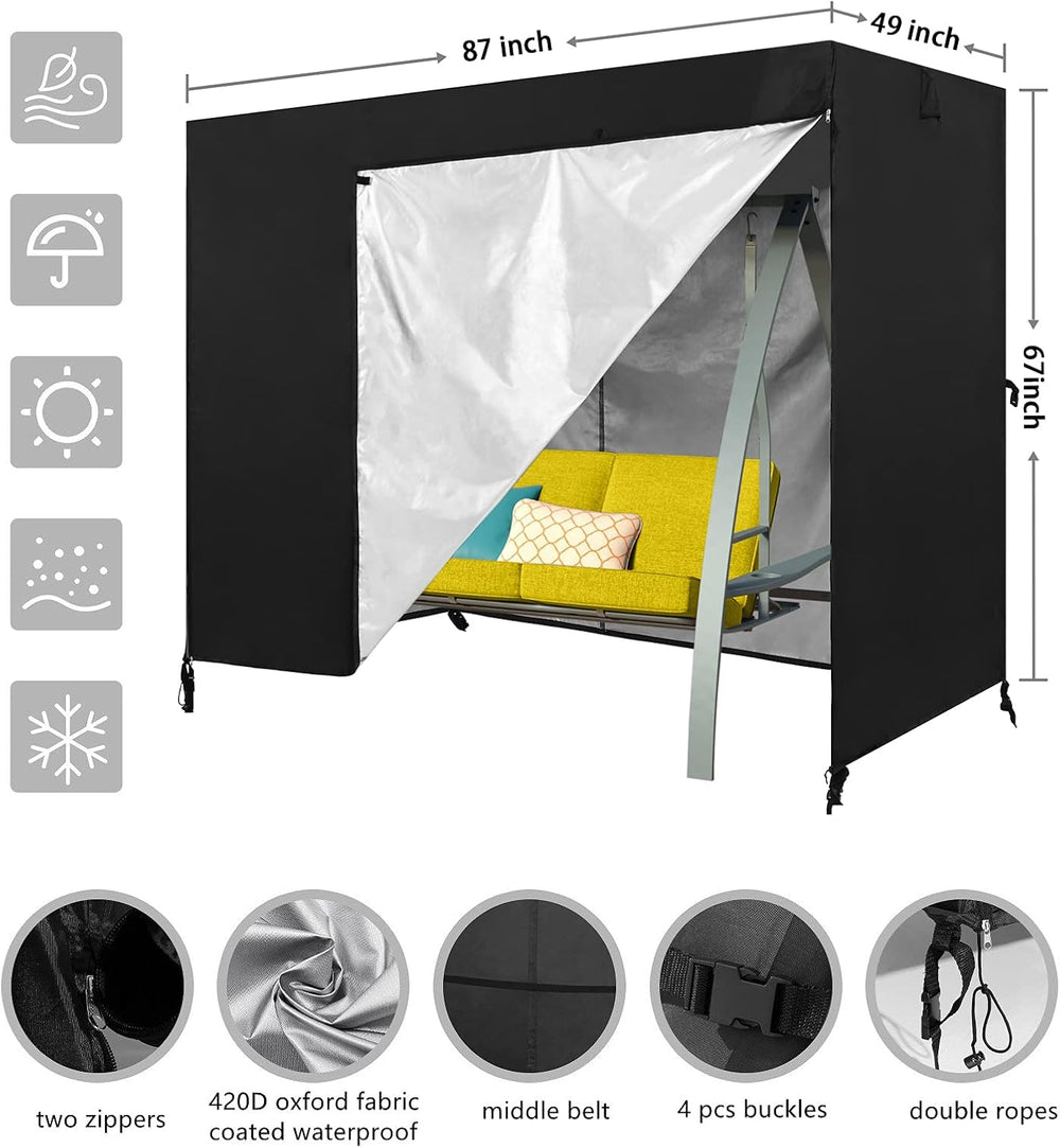 Outdoor Swing Cover 3 Triple Seater Hammock Cover Garden Swing Cover Garden H...