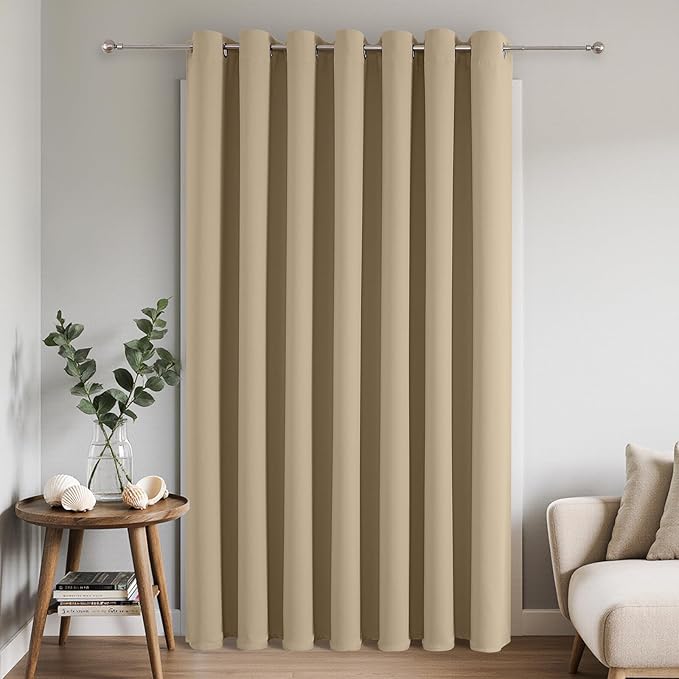 Joydeco Blackout Patio Sliding Door Curtains 108 Inches Long, Grommet Privacy...