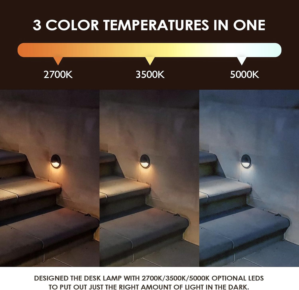 LED Low Voltage Deck Lights Outdoor Waterproof,6-Pack 3CCT Deck Lighting Fixt...