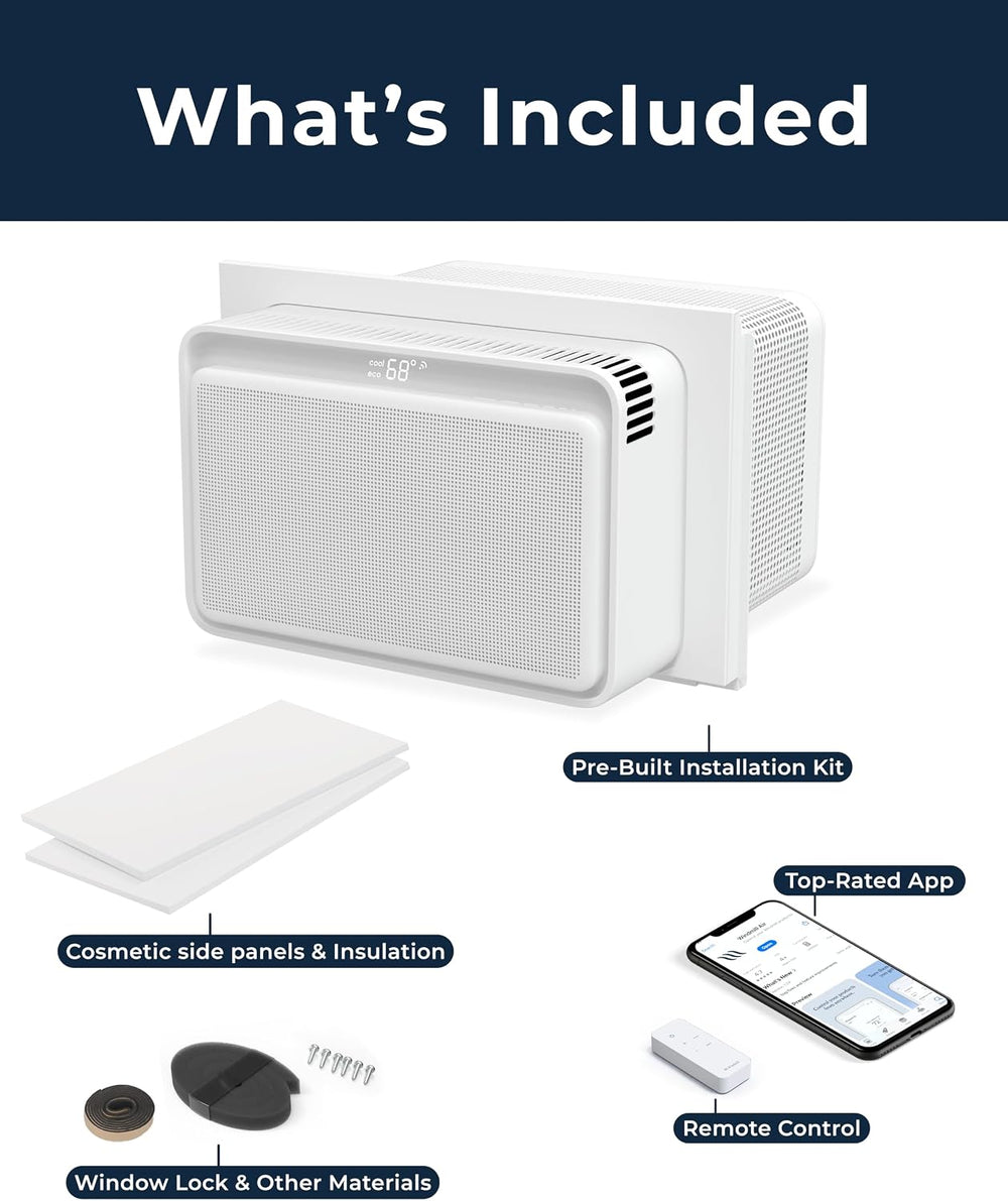 Windmill 10,000 BTU Quiet Window Air Conditioner, Cools up to 350-450 sq ft