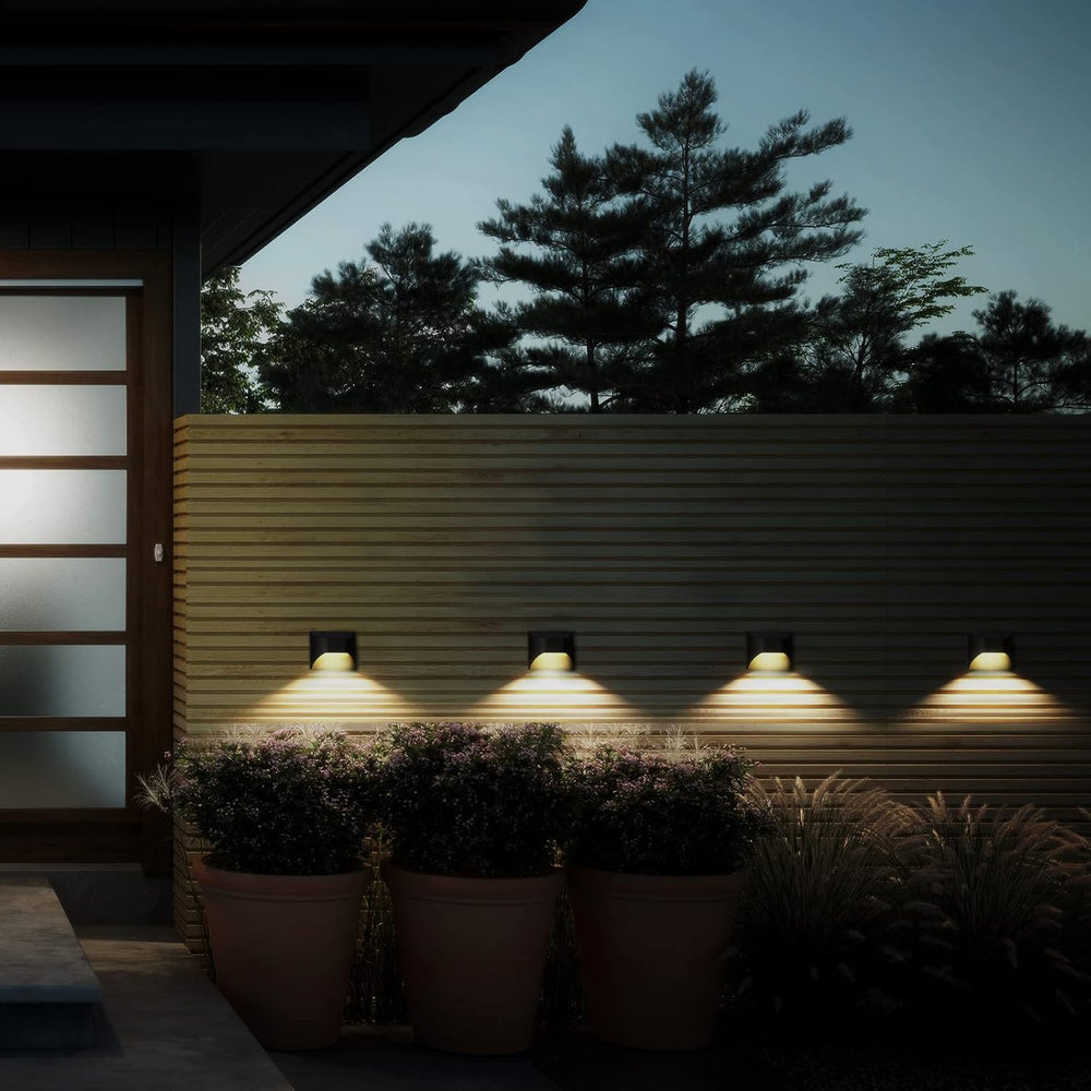 Solar Fence Lights,Deck|Step |Stair Lights,Warm White/Daylight/Cool White Opt...