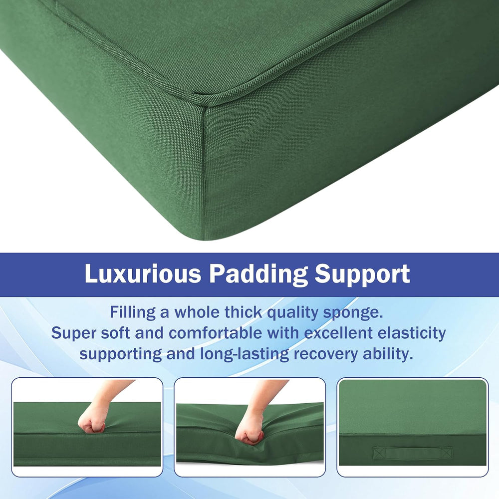 IASEAHK Patio Chair Cushions, 19" x 19" x 3" Outdoor Chair Cus...