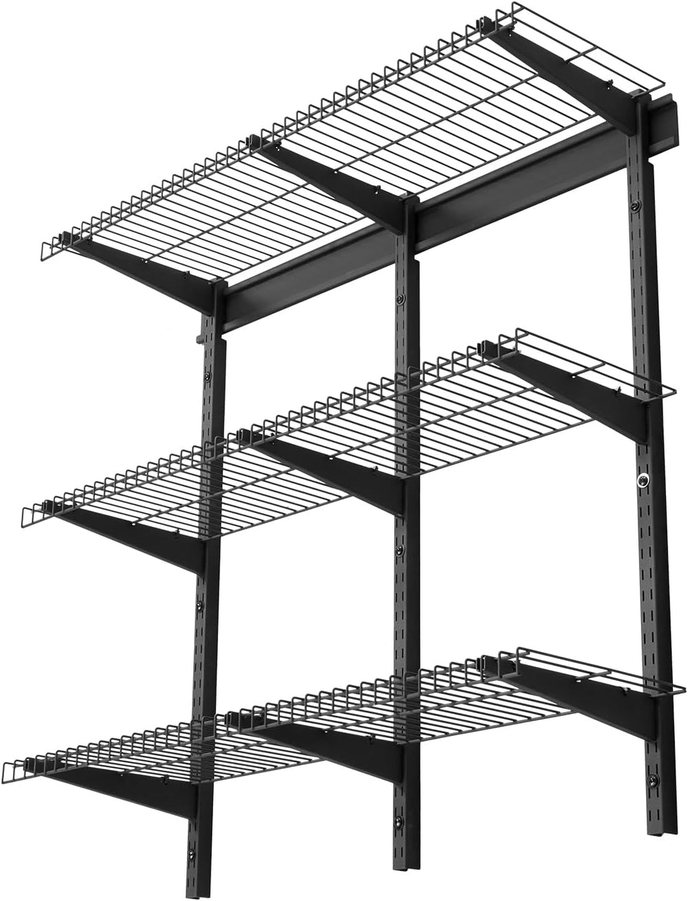VEVOR 3-Tier Heavy Duty Wall Garage Shelving, 1 x 3 ft Steel Wall Mounted She...