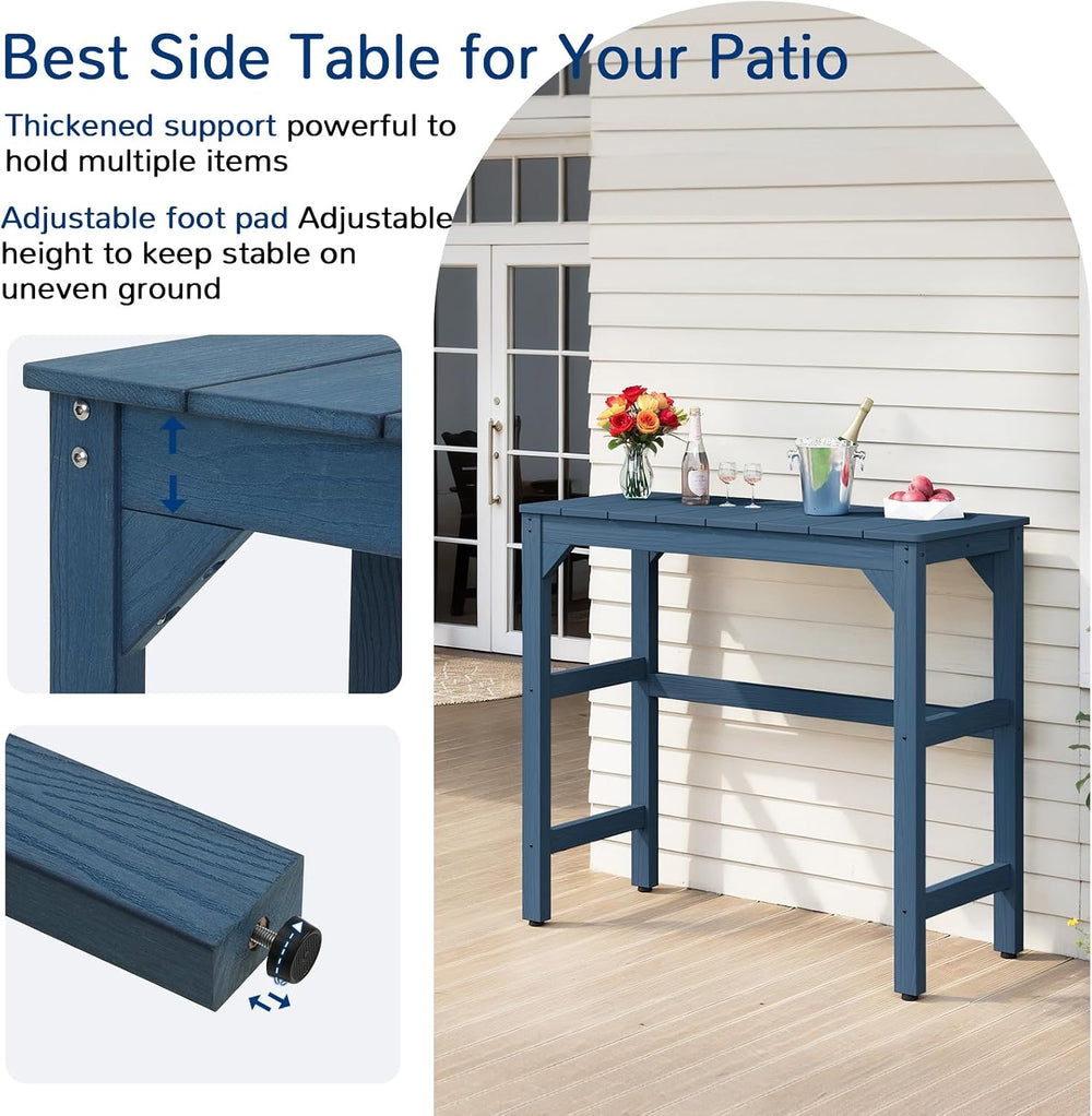 3-Piece Outdoor Bar Set, 42" Bar Height Table & 2 Outdoor Bar Stools