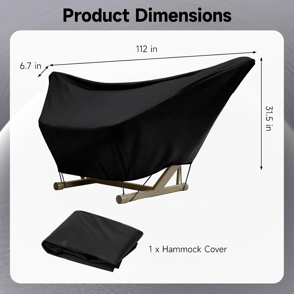 yeesport 420D Heavy-Duty Waterproof Hammock Cover, 112 x 6.7 x 31.5 in