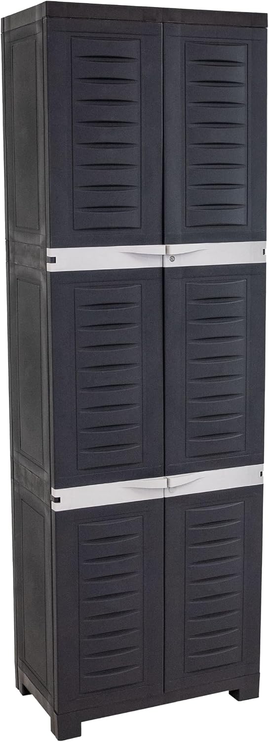 Sunnydaze 72" Garage Storage Cabinet with Locking Doors & Shelves, S...