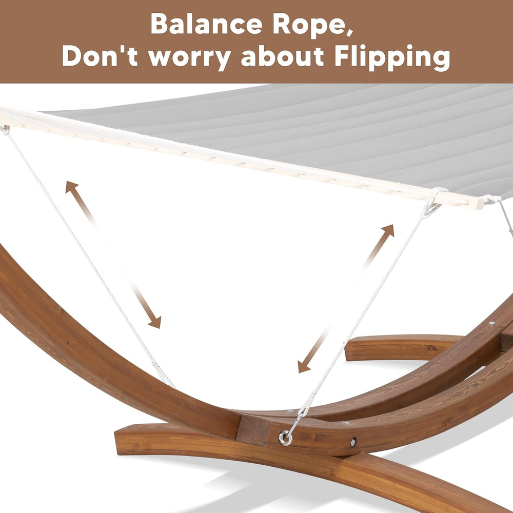 13.5 ft Wooden Hammock Stand Only, 475 lbs Capacity