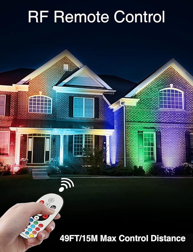 SUNVIE RGBW Low Voltage Landscape Lighting Color Changing 12W Waterproof Well...