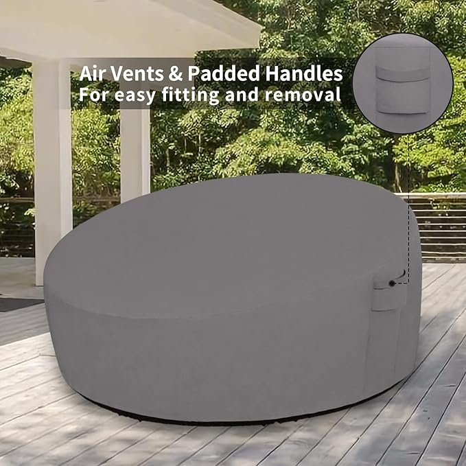 Easy-Going Heavy Duty 600D Outdoor Daybed Cover 75 Inch UV Resistant Patio Ro...