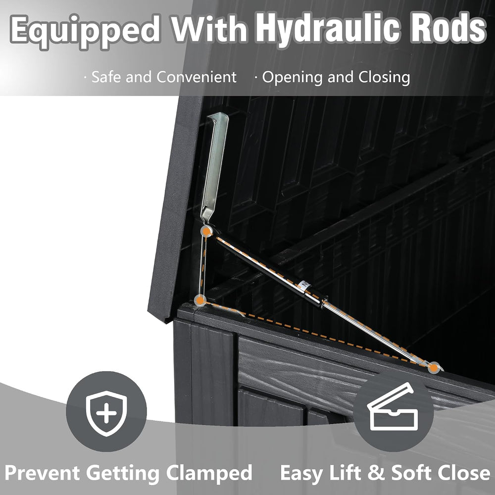 100 Gallon Outdoor Storage Box Waterproof Deck Box for Patio Storage