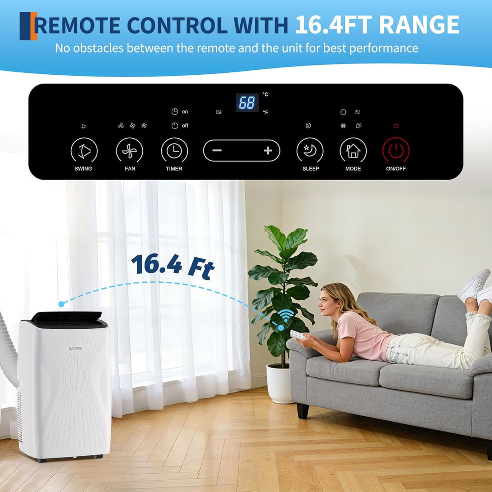 14,000 BTU Portable Air Conditioner, 4-IN-1 Portable AC Unit for Large Rooms ...