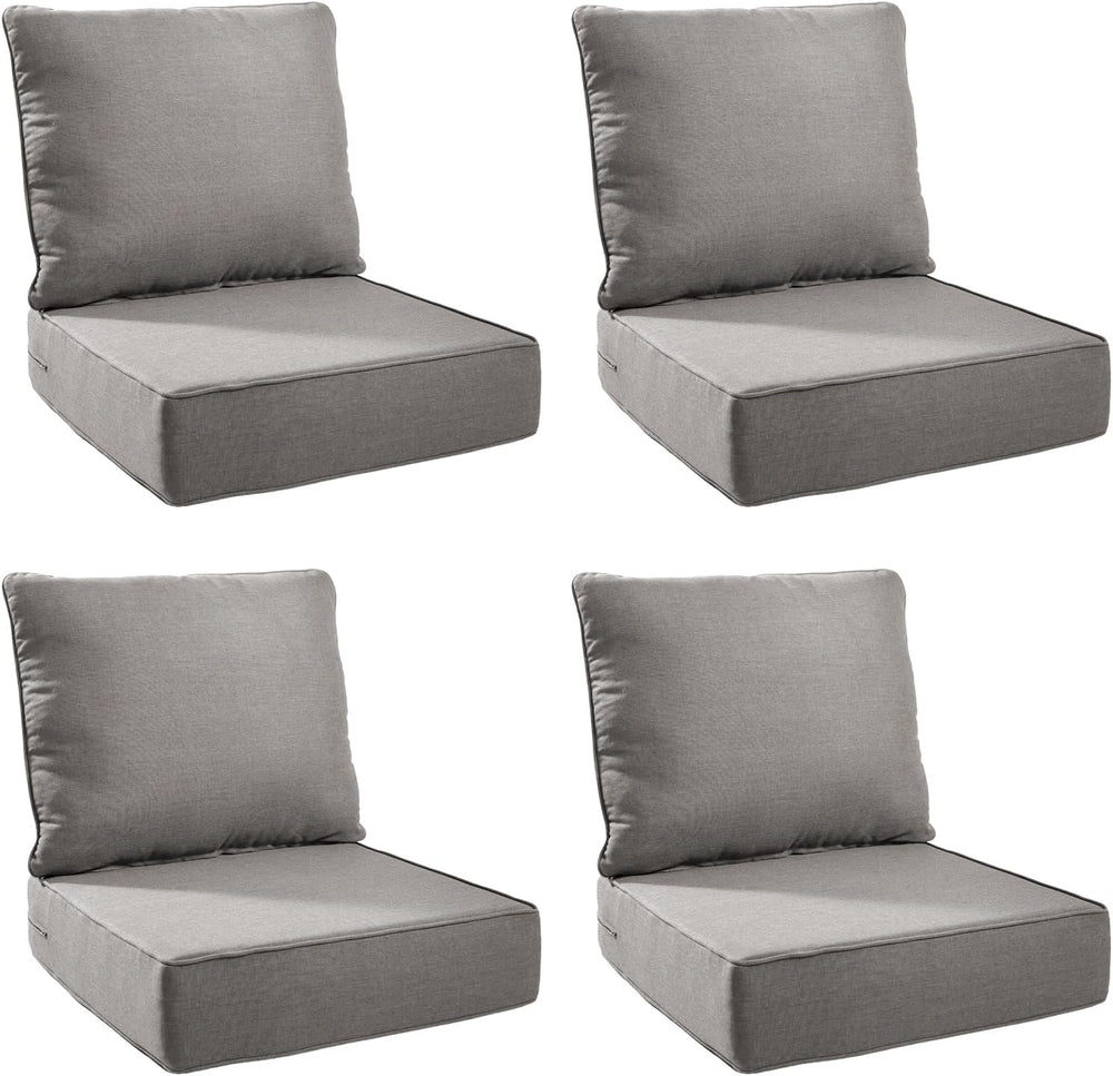 Outdoor Cushion Set for Patio Furniture, UV Resistant, Water Resistant - 6 In...