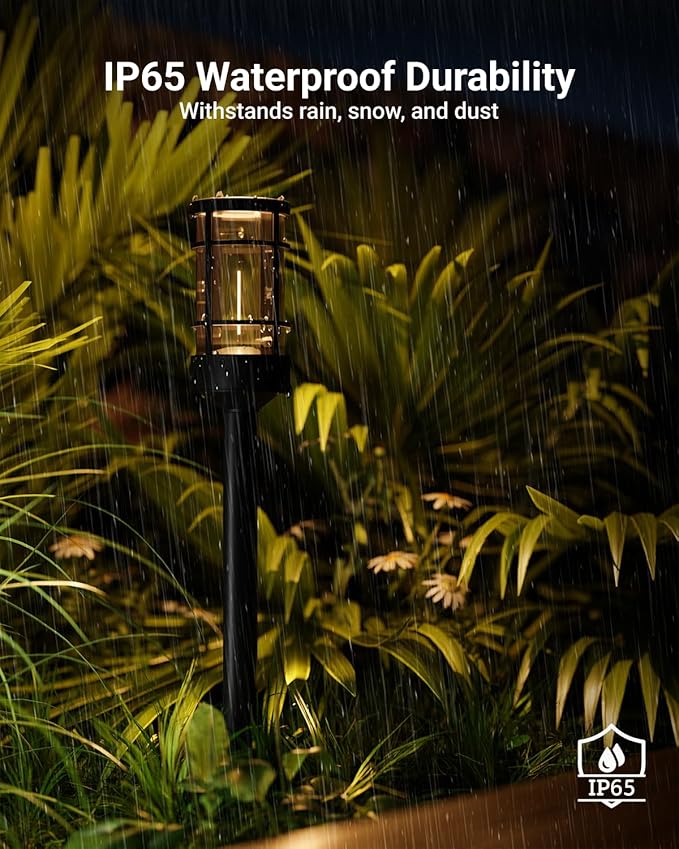 Sunco 6 Pack Low Voltage Garden Pathway Lights, LED Landscape Pathway Lightin...