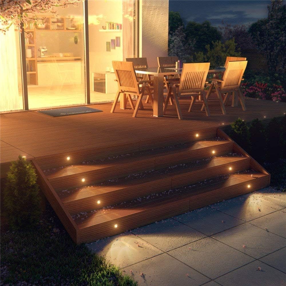 SMY Lighting Recessed LED Deck Lights Kits 6 Pack, (Upgrade Version) Deck Lig...