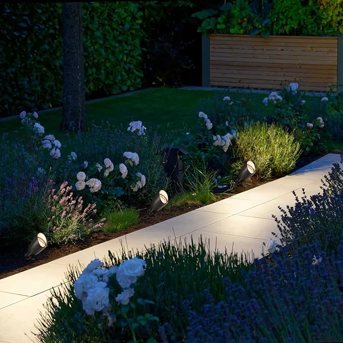 LUTEC 12V Low Voltage Landscape Lighting, Die-cast Aluminum Spot Lights with ...