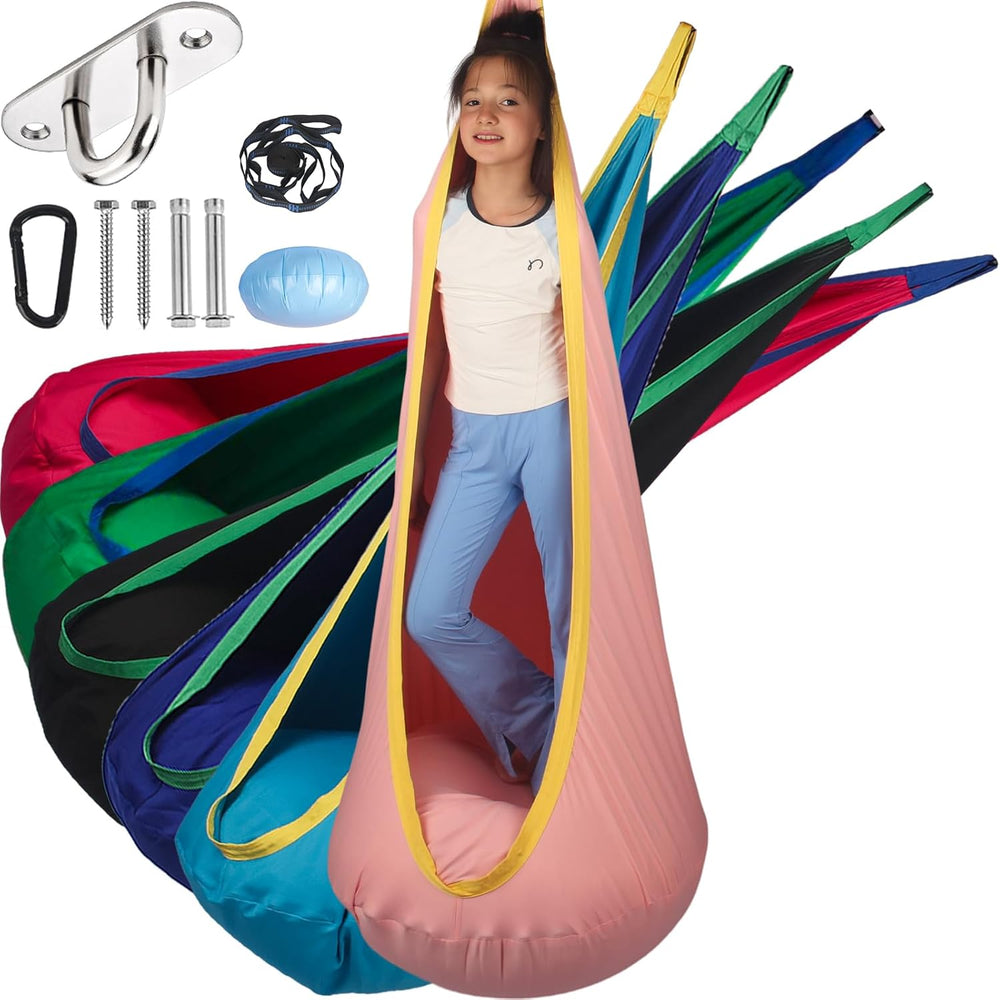 Sensory Pod Swing Hanging Seat Hammock Chair (Pink)