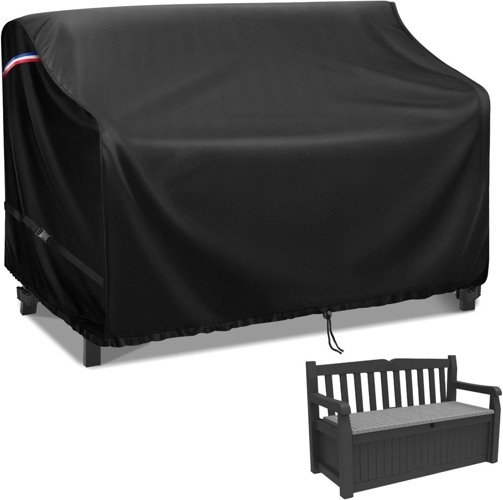 56 Inch Outdoor Bench Cover for Keter Bench Deck Box 70 Gallon