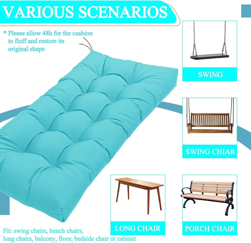 MTMR Outdoor Bench Seat Cushion for Patio Swing Chair Furniture, Waterproof