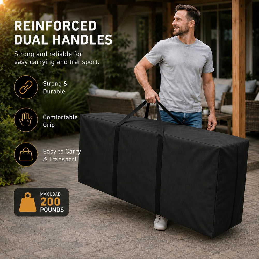 177 Gallon Extra Large Waterproof Patio Cushion Storage Bag, 68x30x20 Inch