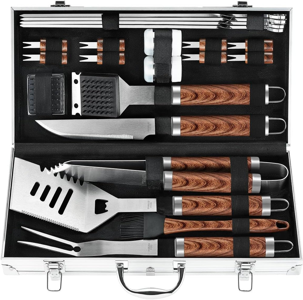 POLIGO 22PCS Heavy Duty BBQ Grill Accessories Set, Non-Slip Grill Tools for O...