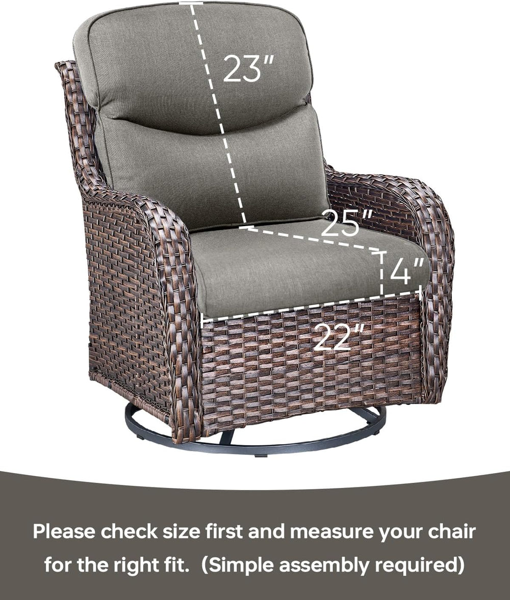Pop 22x25/22x24 Outdoor Cushions for Patio Couch Chairs Set of 3 - High Back ...