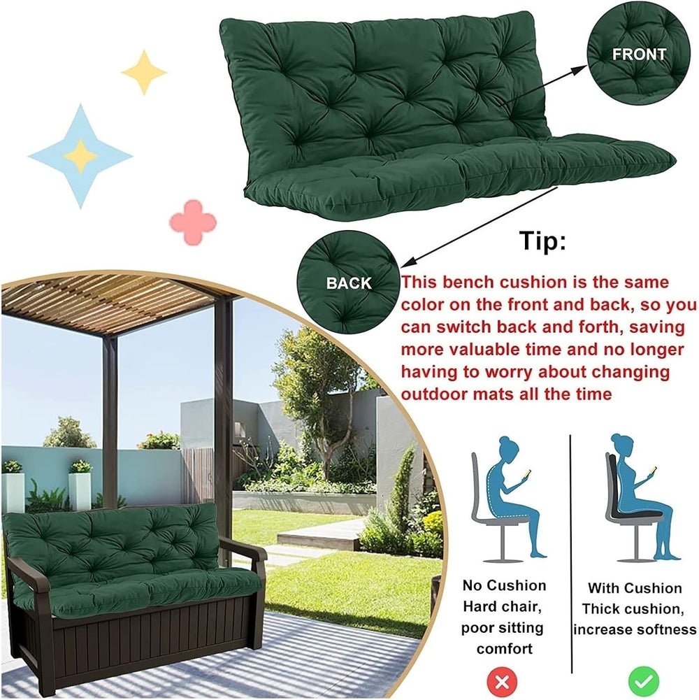 Swing Cushion Replacement Outdoor Porch Waterproof Bench Cushion 2-3 Seater W...