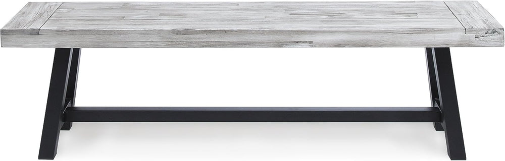 Great Deal Furniture Cassie Outdoor Light Grey Sandblast Finish Acacia Wood D...