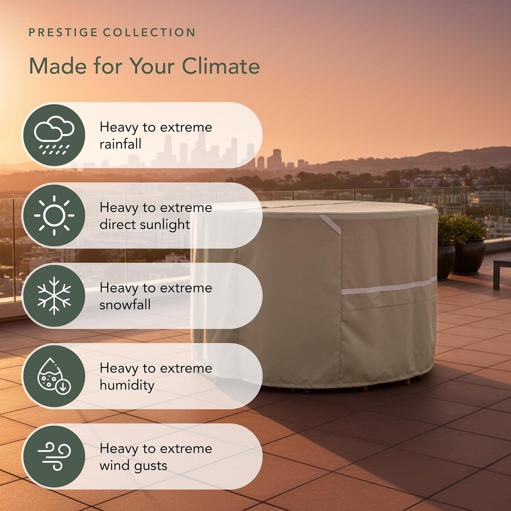 Covermates Prestige Round Outdoor Patio Table Cover 72" Dia x 30" H