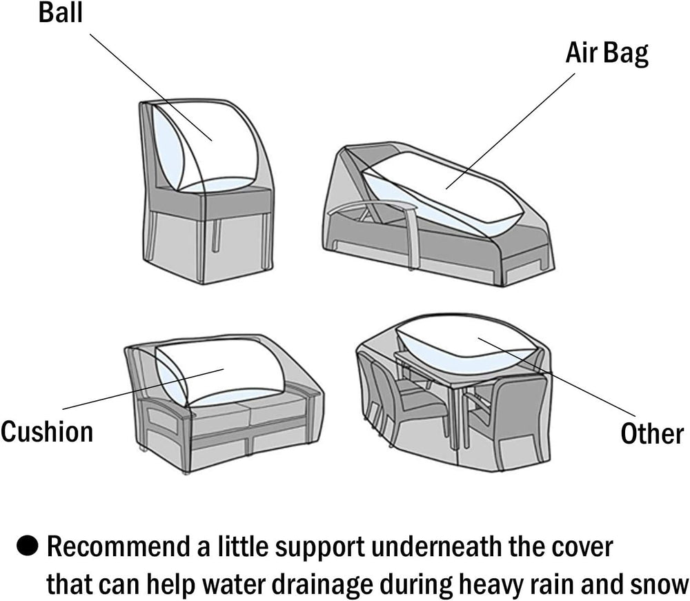 F&J Outdoors Patio Chair Covers, Grey, 40" W x 40" D x 36"...
