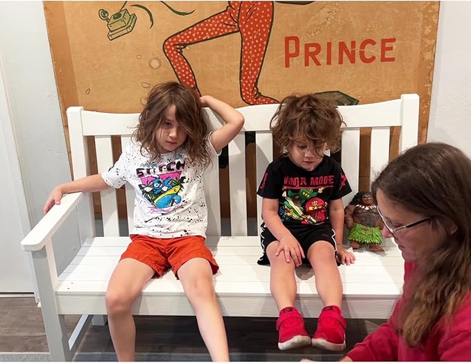 Stoog Outdoor Benches Set of 2, All-Weather HIPS Plastic Garden Bench with 80...