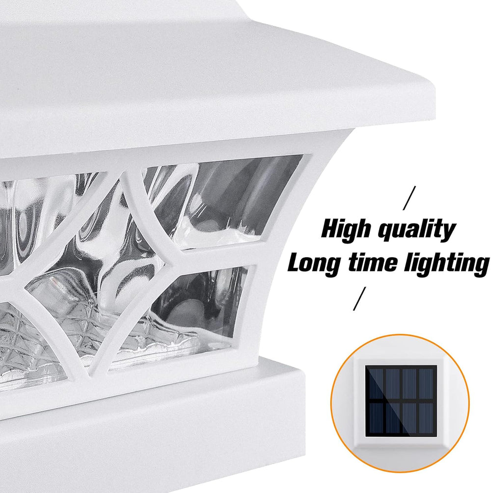 VOLISUN Solar Post Cap Lights Outdoor, Solar Powered Fence Cap Lights for 4x4...
