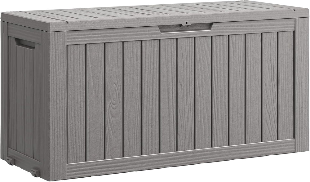Outdoor Storage Waterproof Deck Box for Patio (80 Gallon, Grey)