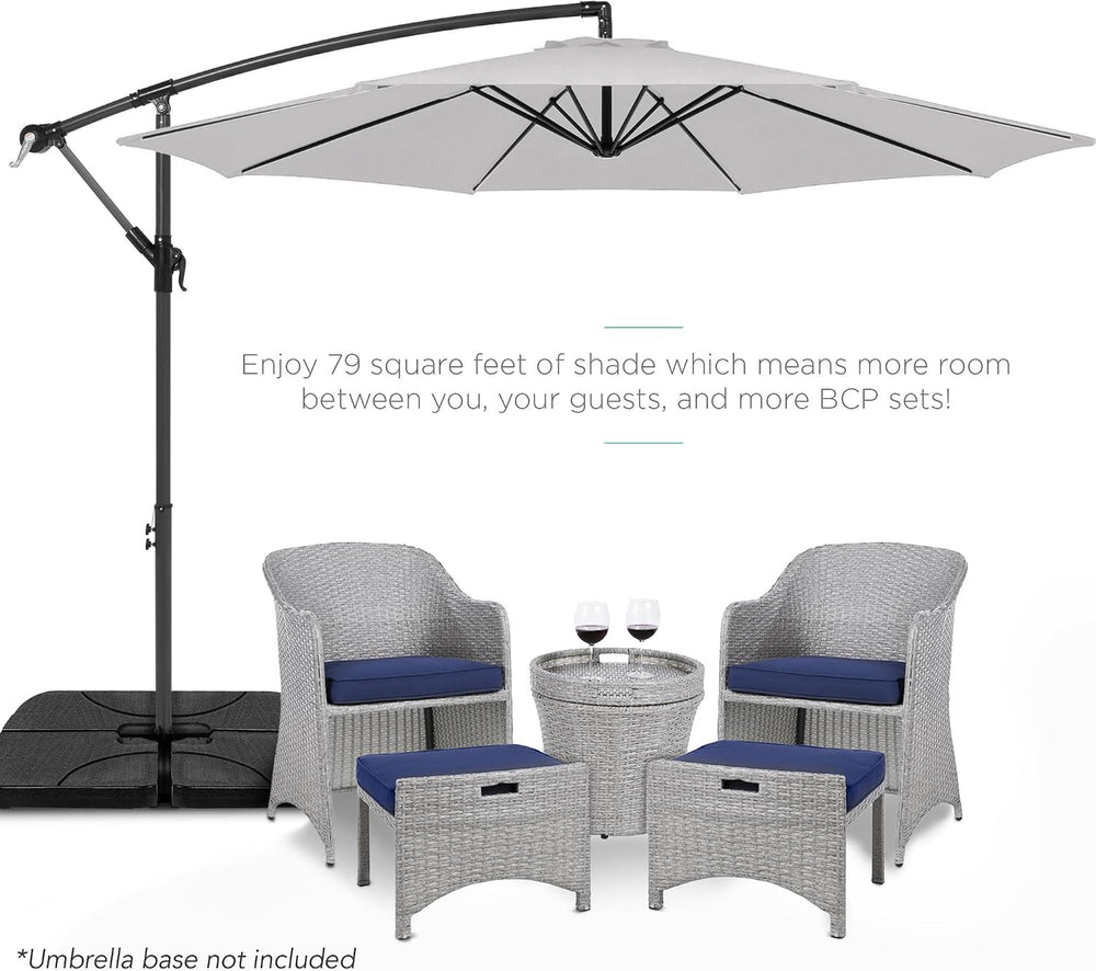 Best Choice Products 10ft Offset Cantilever Hanging Market Patio Umbrella, 8 ...