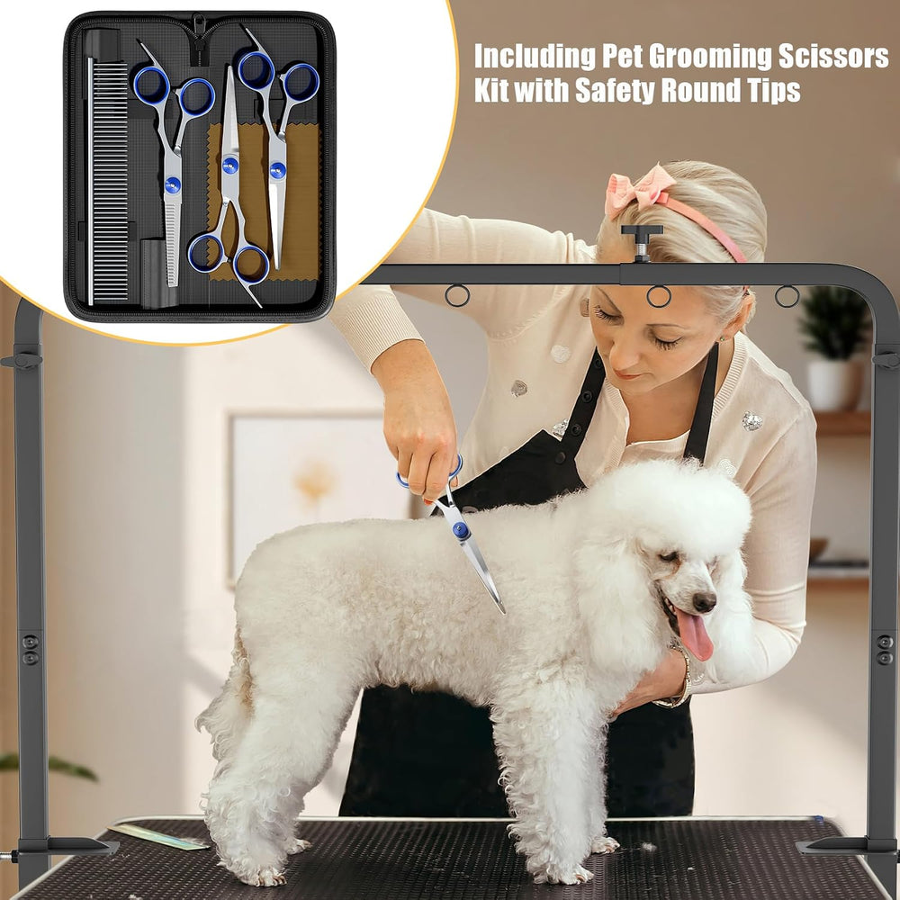 Dog Grooming Table Arm - Adjustable Height & Width, Heavy Duty Dog Groomi...