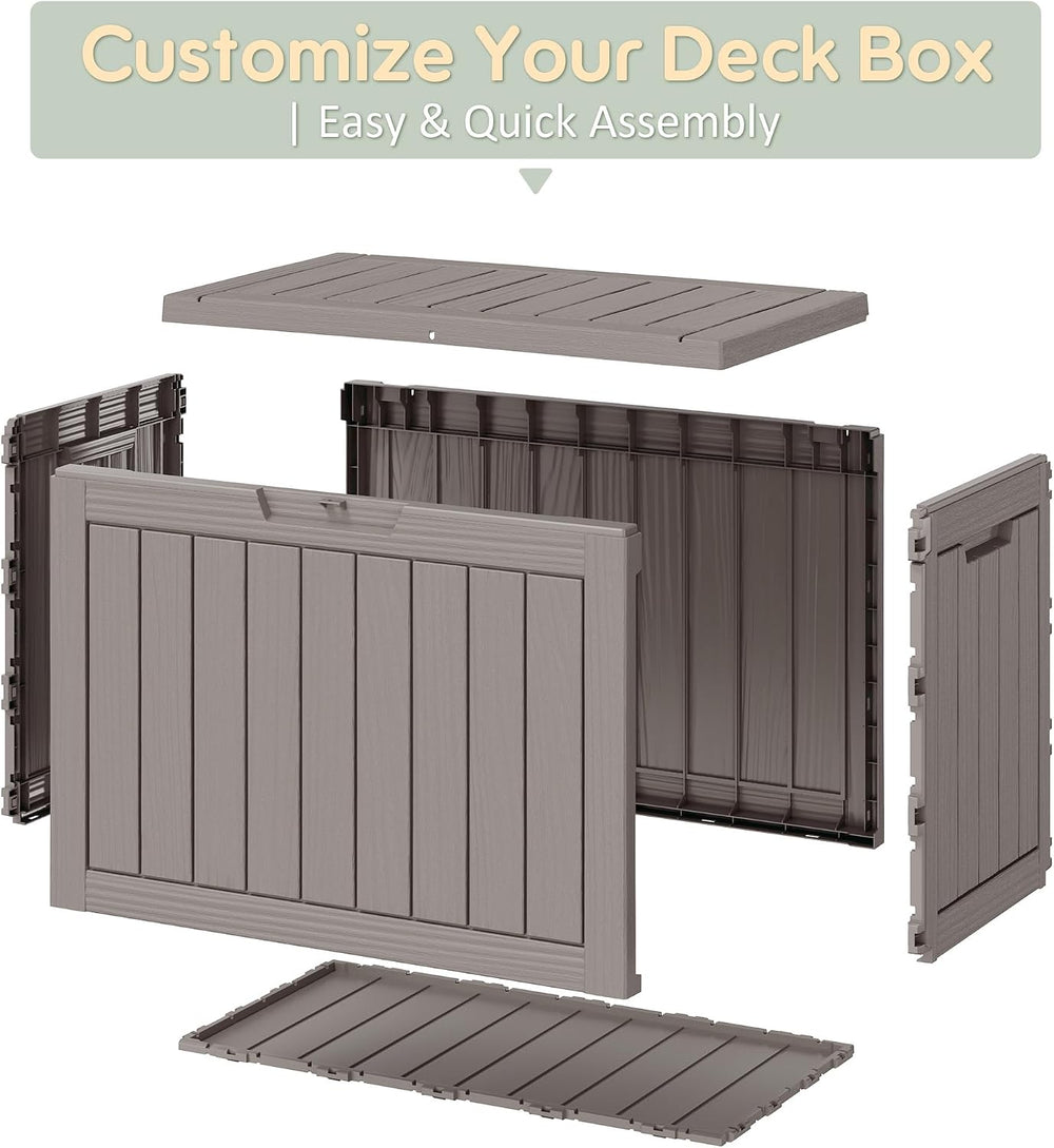 55 Gallon Package Delivery Box for Outside, Waterproof Storage Box with Locka...